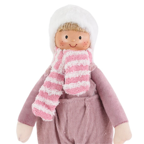 Muñeca adorno de navidad rosada Muñeca adorno de navidad rosada