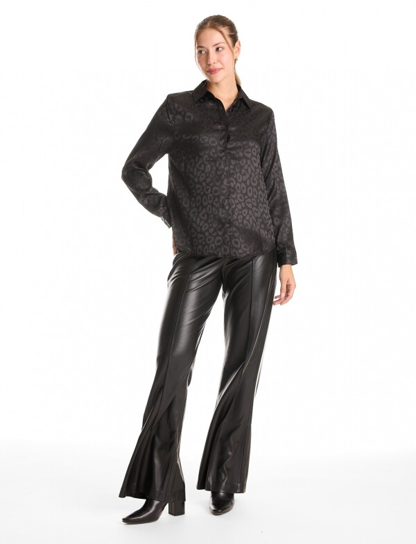 Camisa Satén NEGRO