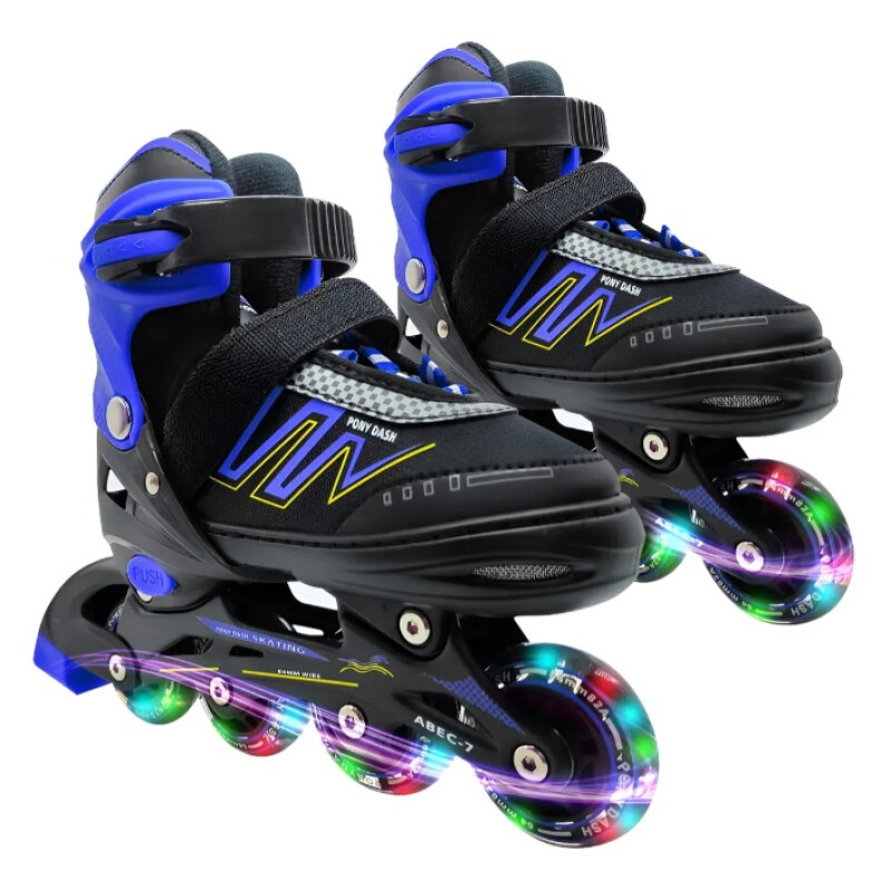 Rollers Patines Ajustables Con Luces Infantil talle M Rollers Patines Ajustables Con Luces Infantil Talle M