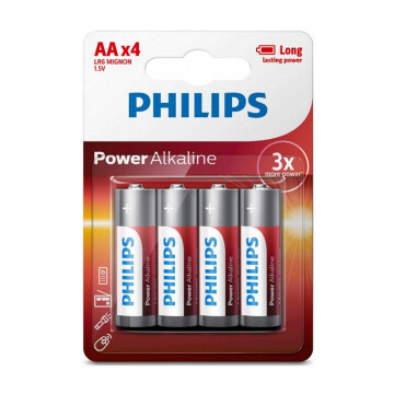Blister Pilas Alcalinas Philips Aa Doble A 1.5v Power X4 Blister Pilas Alcalinas Philips Aa Doble A 1.5v Power X4