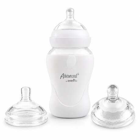 Set Evenflo Mamadera Anticólicos 270Ml+2 Tetinas Flujo Medio Blanco