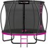 Cama Elástica THUNDER®️ 245 cm con Red y Escalera ROSA