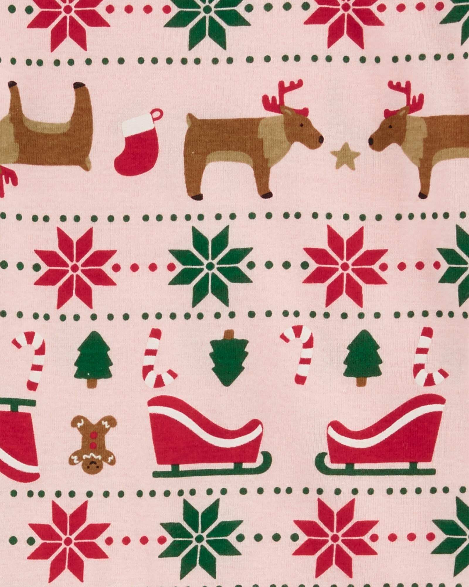 Pijama dos piezas de algodón diseño renos Sin color