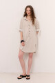 VESTIDO LINO POLO BEIGE