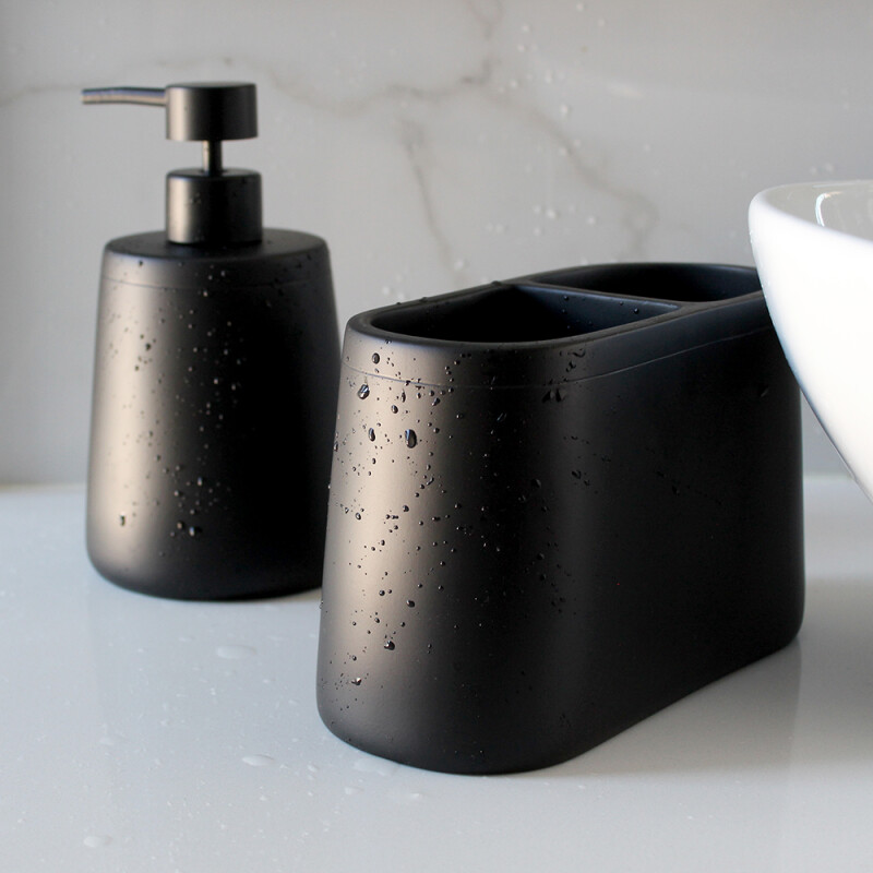 Vaso porta cepillo de dientes negro mate Vaso porta cepillo de dientes negro mate