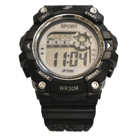 Reloj Deportivo Unisex de Pulsera Waterproof Pantalla Luz Negro/blanco