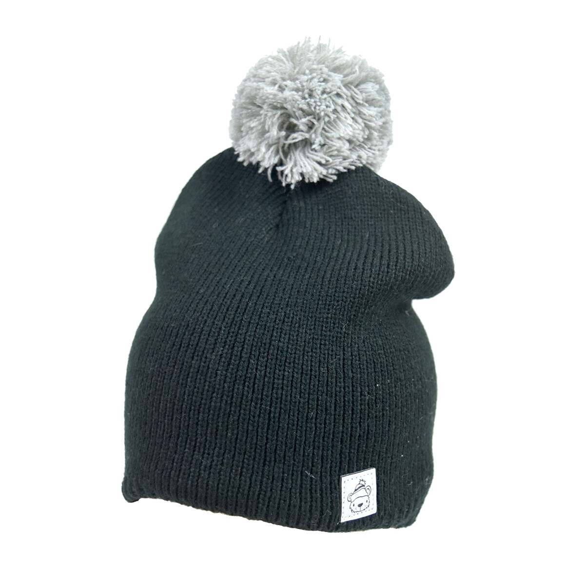 GORRO LANA LISO C/POMPON OSITO 