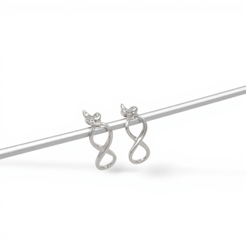 Caravanas Infinito-Plata 925-Sin Piedra-CA3492 sinpiedra