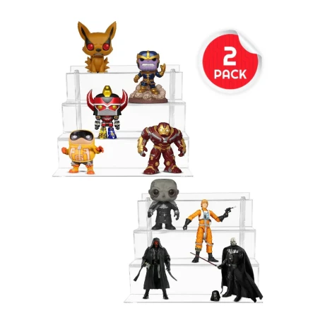 Exhibidores para Funko Pops y Figuras de acción - Grande (2 elevadores de acrílico) *No incluye Funkos* Exhibidores para Funko Pops y Figuras de acción - Grande (2 elevadores de acrílico) *No incluye Funkos*