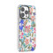 Protector Case Floral con Brillos Flower Series Devia para iPhone 15 Blanco