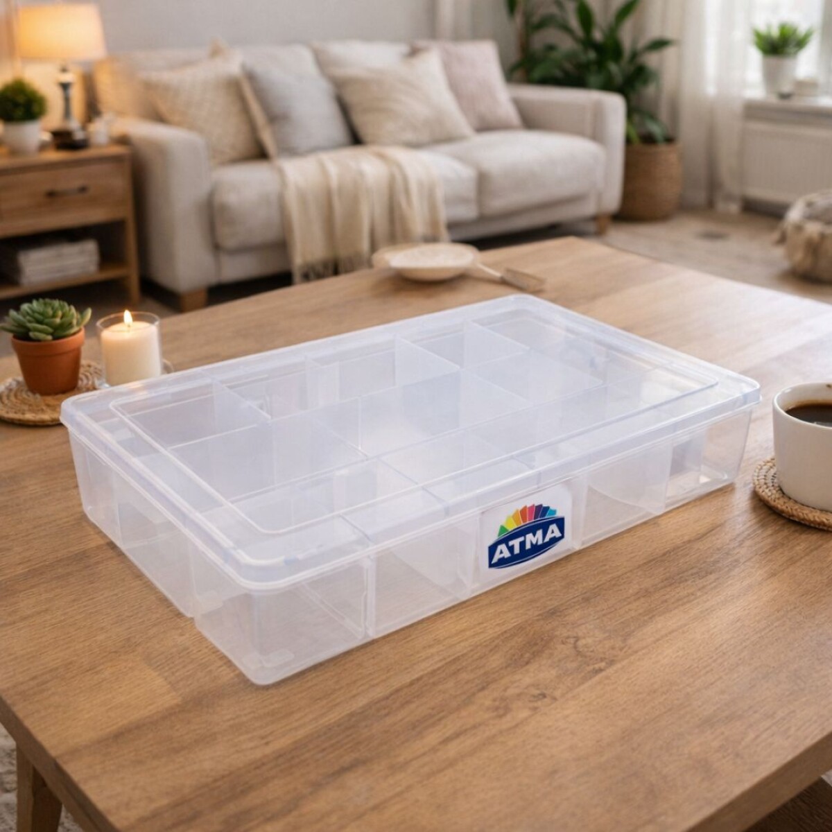 CAJA CON DIVISION ATMA 