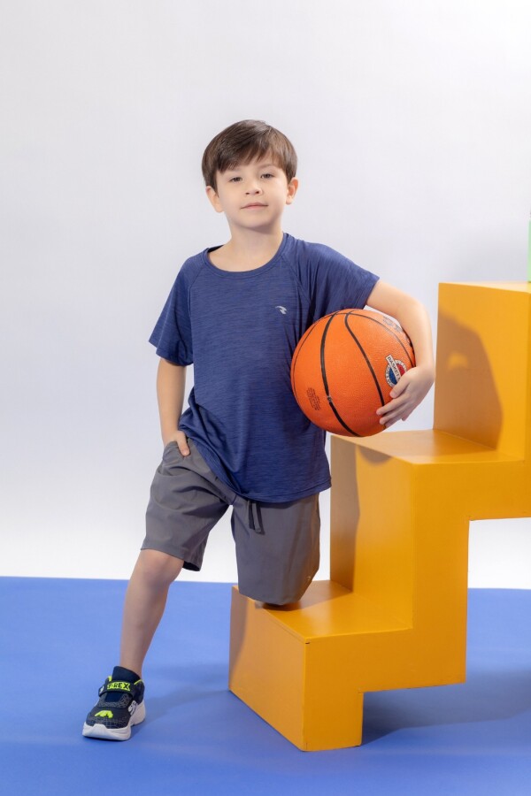 Short de Tactel. AZUL MARINO