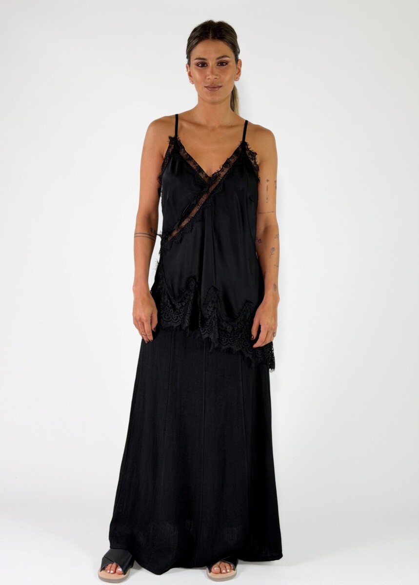 POLLERA PORTO - NEGRO 