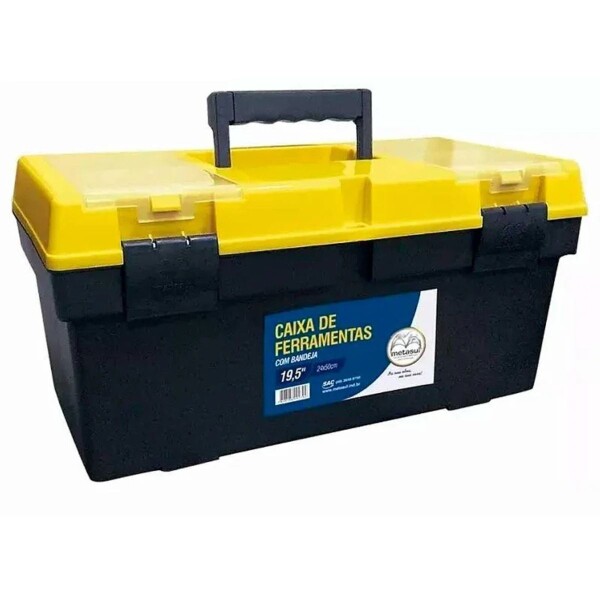 CAJA DE HERRAMIENTAS METASUL AMARILLA Y NEGRA 19,5" Caja De Herramientas Metasul Amarilla Y Negra 19,5"