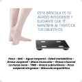 Balanza Smart Con App Para Celular Compatible con Google Fit Apple Health Negro