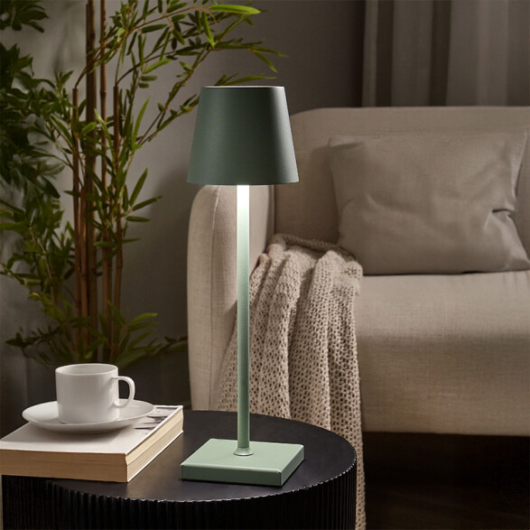 Lámpara de mesa LED inalámbrica 5W verde USB-C IX5005