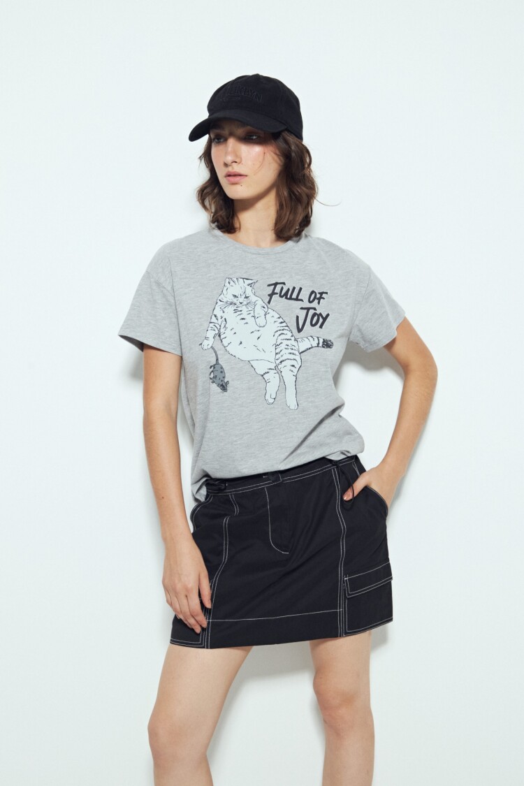 REMERA ARCE Gris Claro Melange