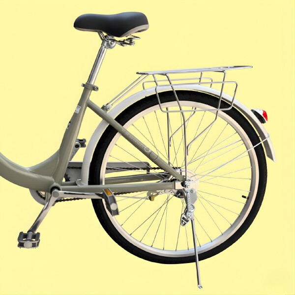 Bicicleta BDF Paseo Urbana Rodado 26 " Canasto Freno V-Brake Gris 1