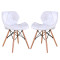 Set X2 Silla Victoria Eames acolchonada BLANCO