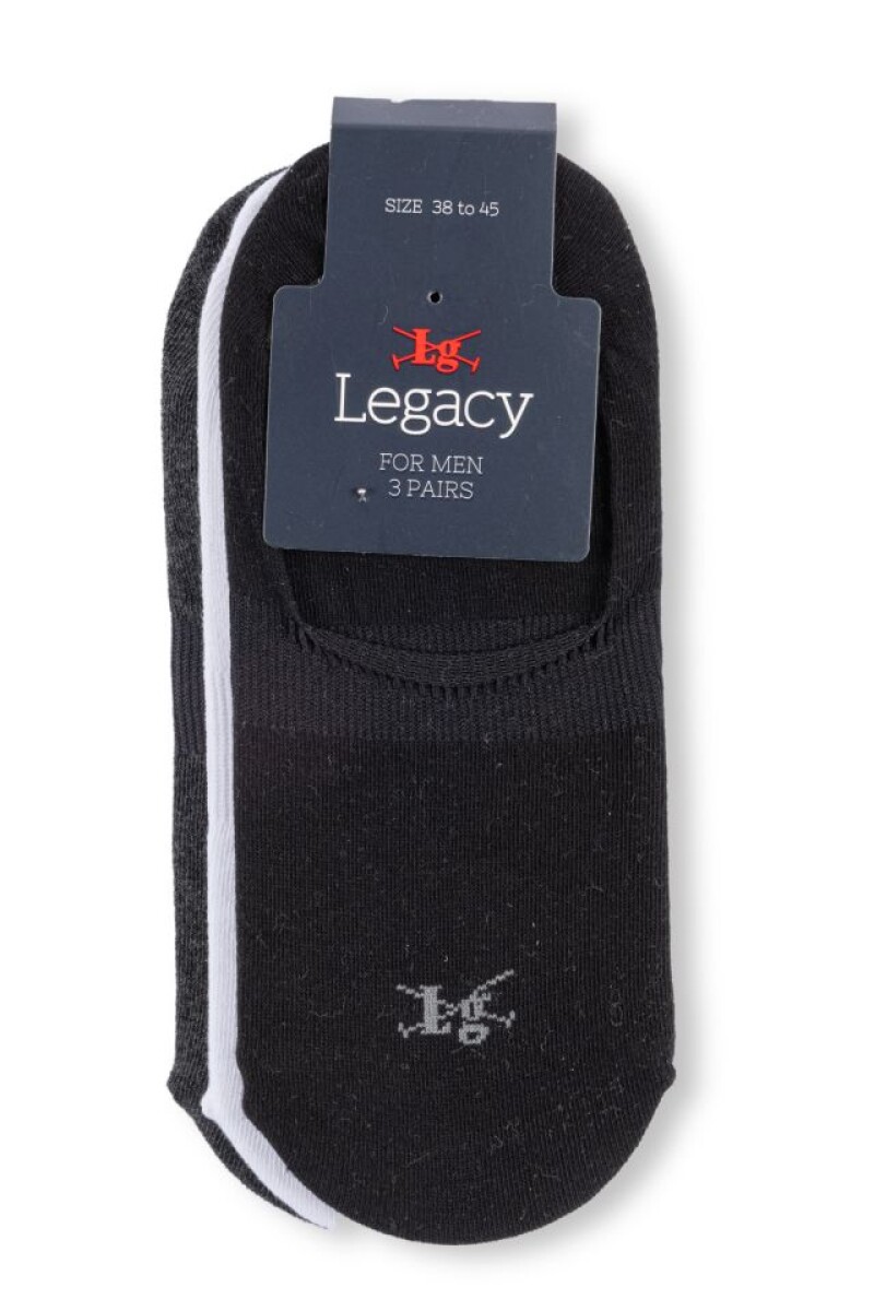 MEDIA INVISIBLE LISA PACK X 3 - Negro 