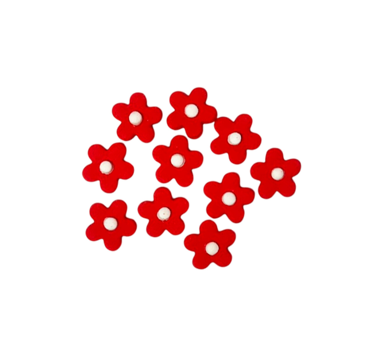 Adorno de Pastillaje Nomeolvides Rojo x10 