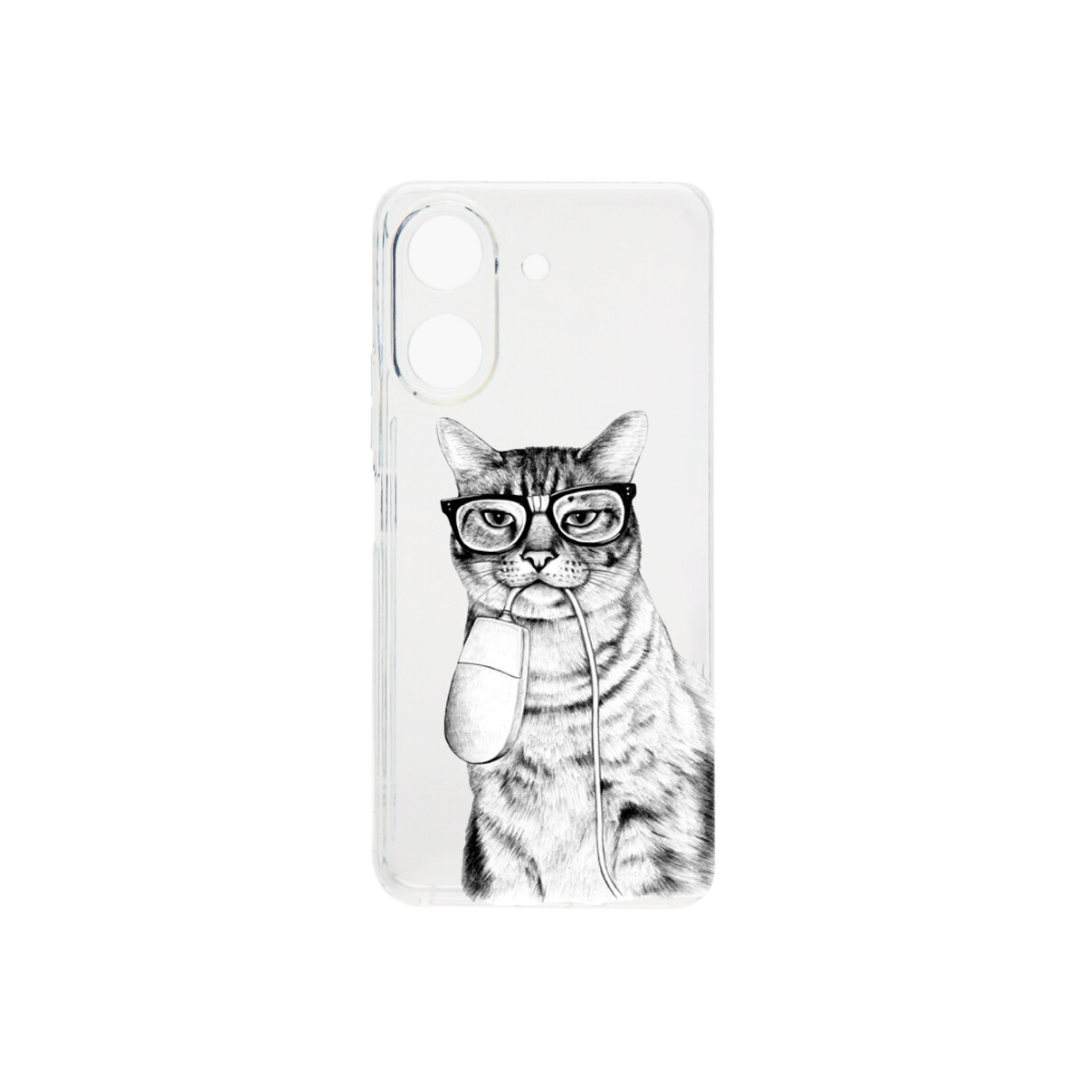 Protector para Xiaomi Redmi 13C 5G transparente diseño gato 