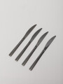 Cuchillo Asher Set 4un. Negro Brillante Color Unico