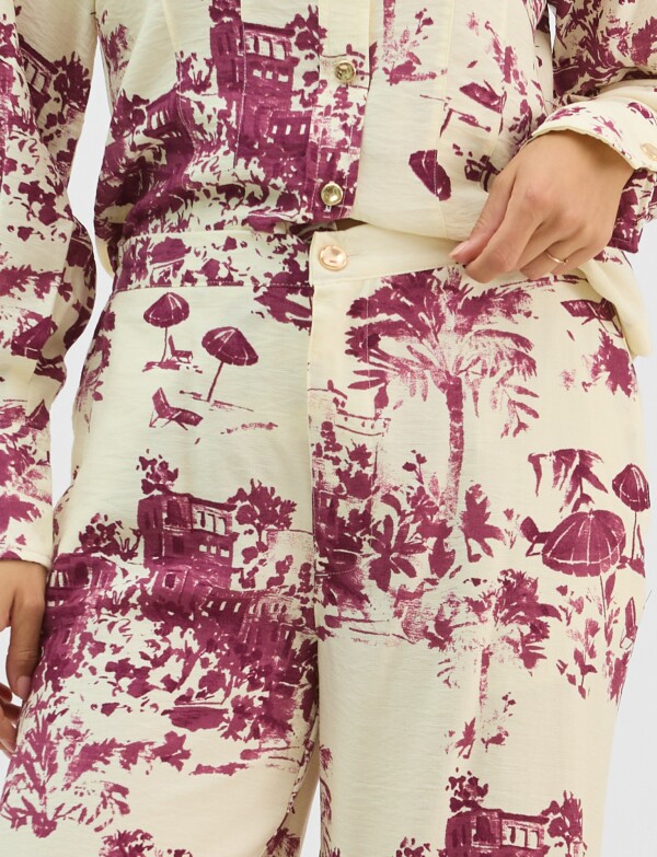 Conjunto Camisa Y Pantalón Estampado VIOLETA