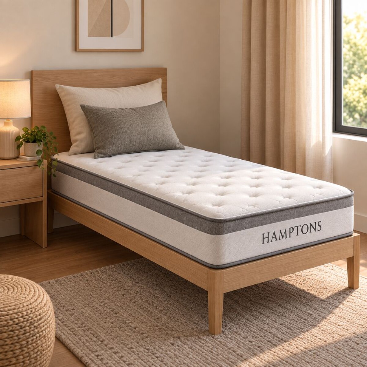Colchon de resortes 1 Plaza HAMPTONS Rhodium 