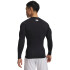 UA HG Armour Comp LS-WHT BLK-001