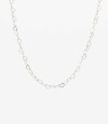 Collar Corto Metal Corazones Plateado Rodio