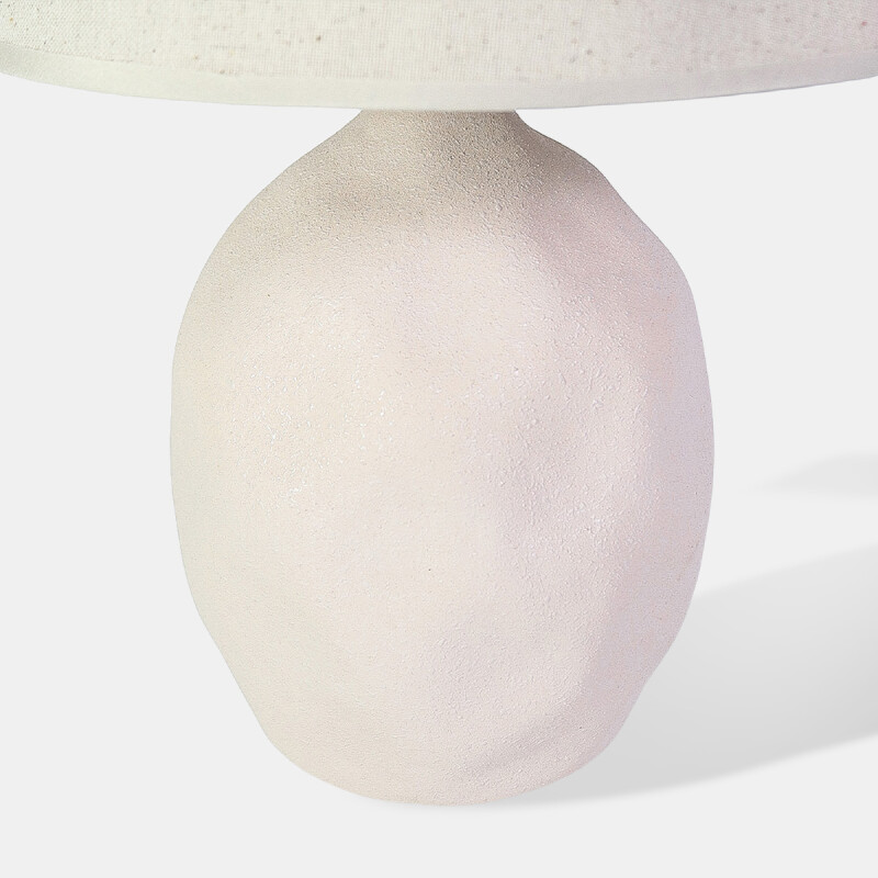 LAMPARA BLANCA/BEIGE P/MESA 39X24CM Unica