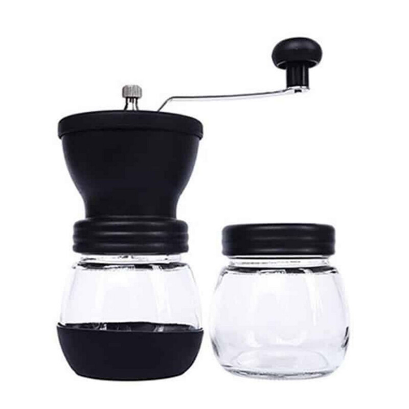 Molinillo de café manual + Frasco obsequio NEGRO