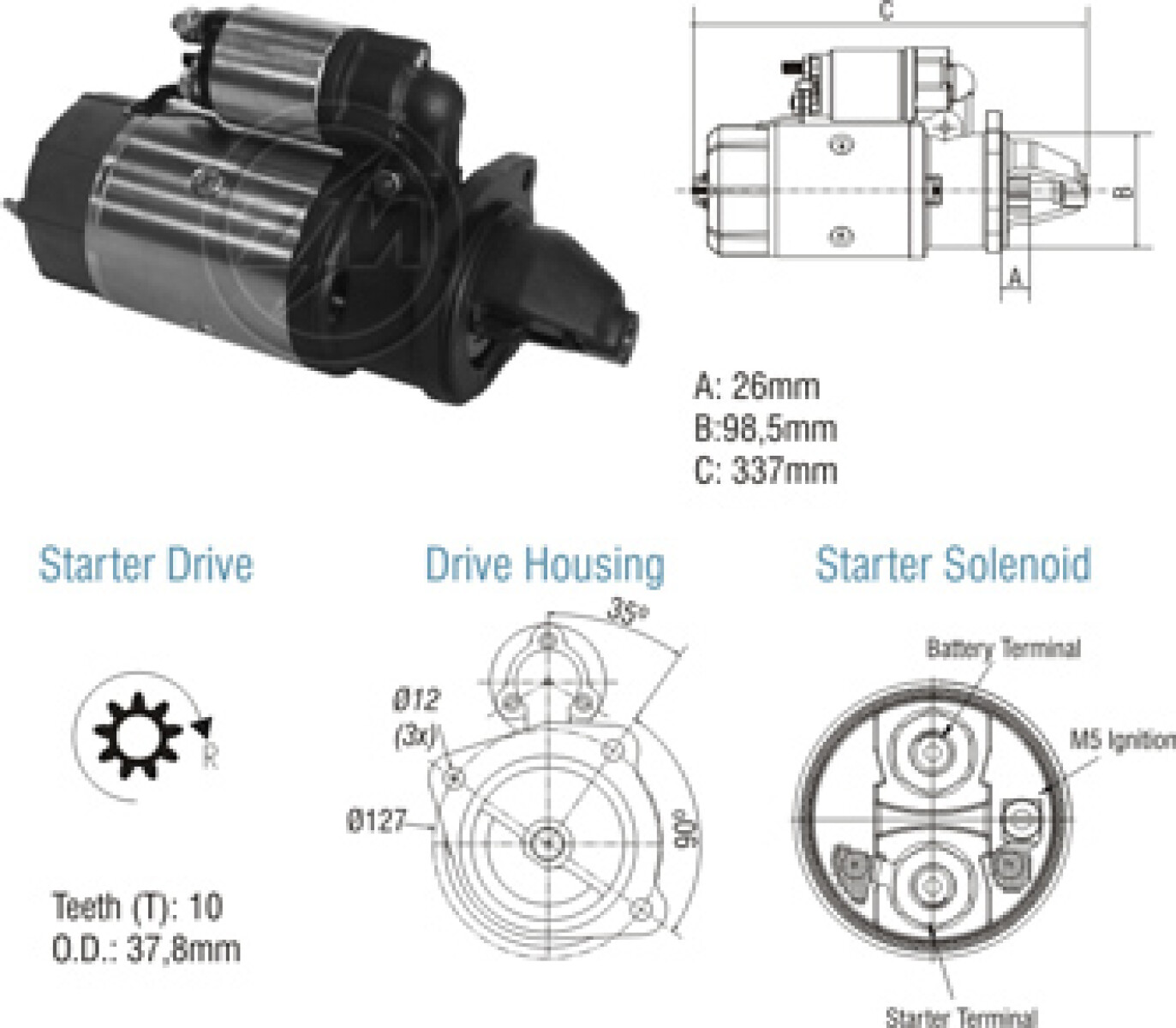 ARRANQUE - FORD CARGO-VW-TRUCKS BOSCH 24V ZM 