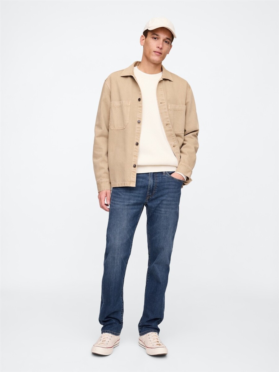 Jean Straight Hombre - Medium Wash 