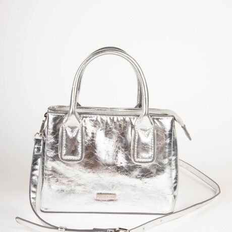 CARTERA MINI TOTE SHINY Plateado