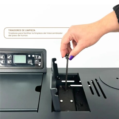 Estufa Pellet Warm 5kw Pasillo + Aspiradora + Modulo Wifi Negro Estufa Pellet Warm 5kw Pasillo + Aspiradora + Modulo Wifi Negro