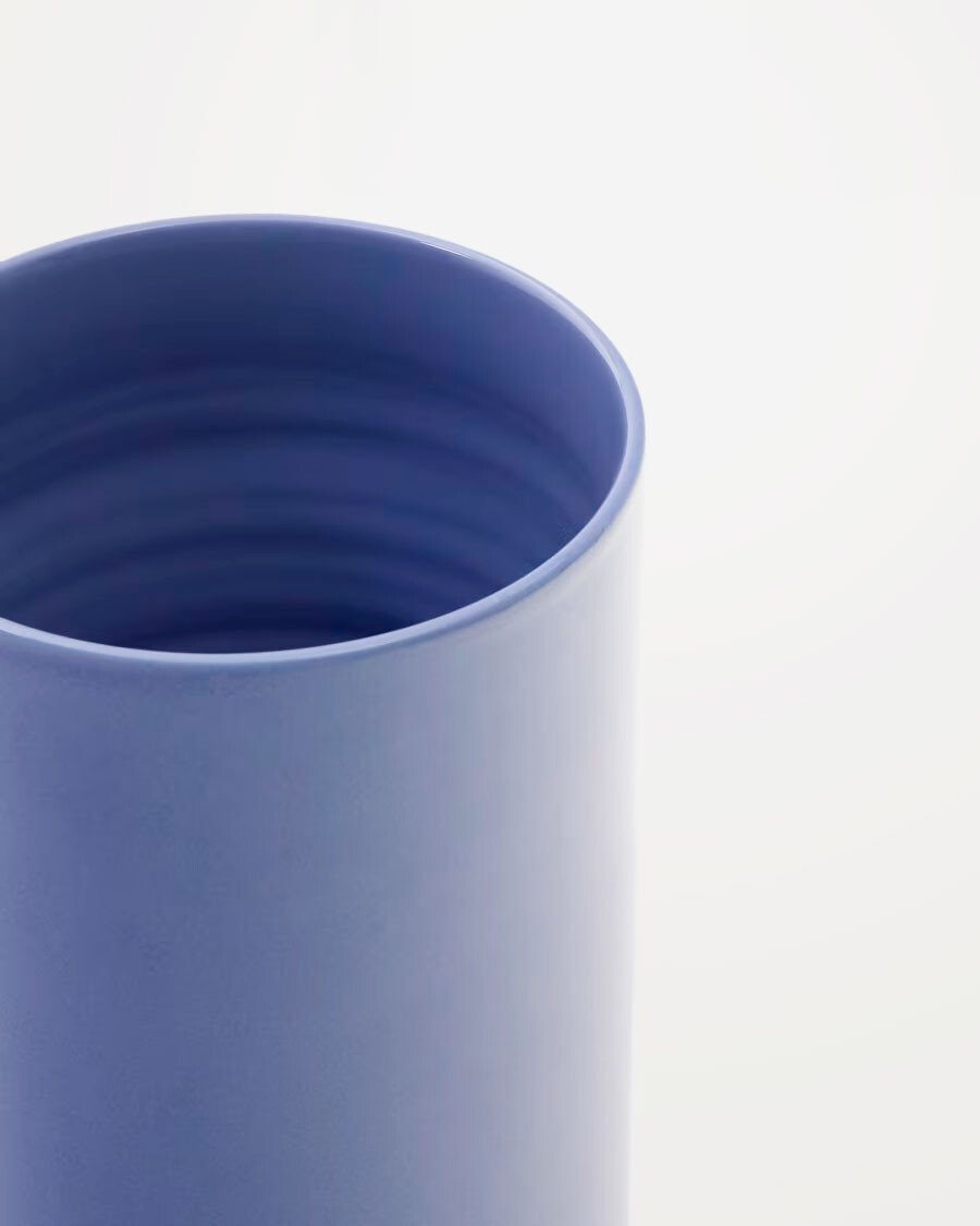 Jarrón de cerámica Elova azul 30cm