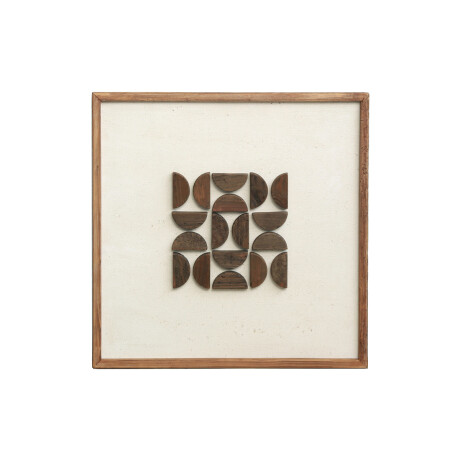 CUADRO DECORATIVO MADERA MACIZA 62 Cm x 62 Cm - LÍNEA RÚSTICA N°3