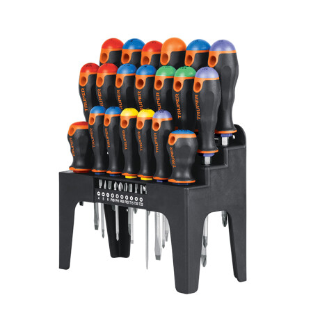 JUEGO 20 DESTORNILLADORES MANGO BIMATERIAL + 10 PTAS TRUPER SET-30X N/a
