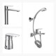 JUEGO COMPLETO DE GRIFERIA INCLUYE DUCHA EXTERIOR, LAVATRIO ALTO Y BIDET TERMINACION CROMO LINEA SPRINT 000