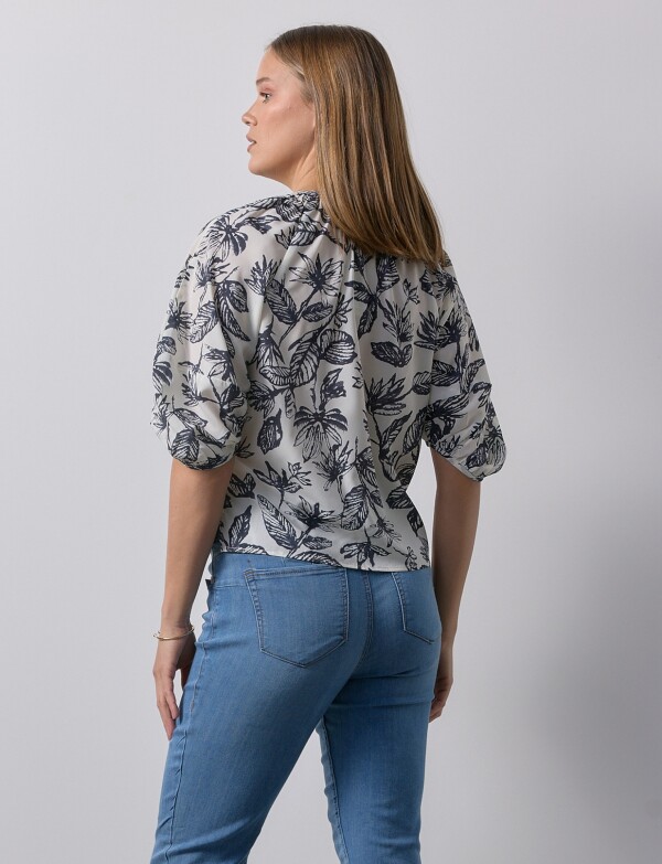 Blusa Gasa NEGRO/CRUDO