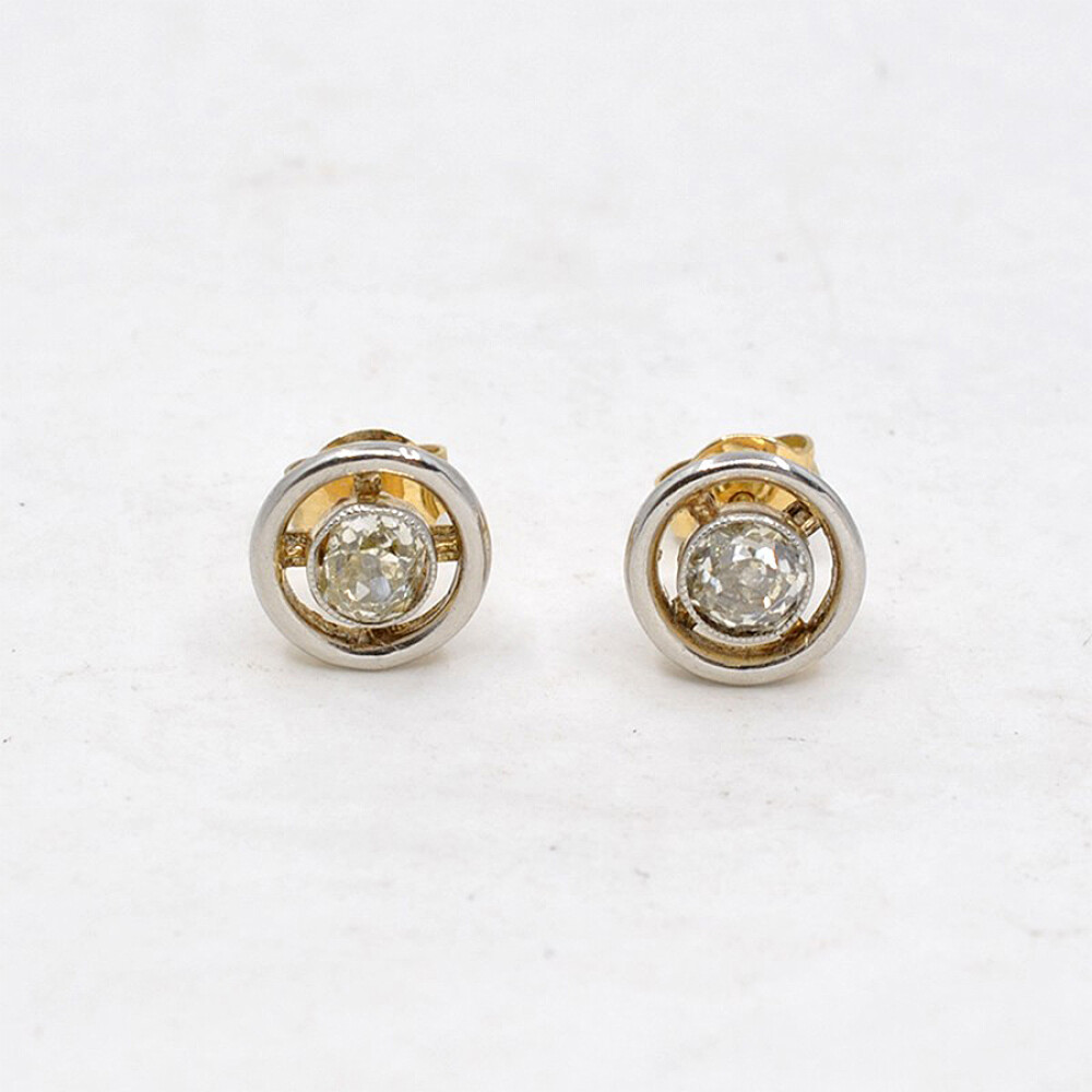 Caravanas En Oro 18K Y Brillantes Caravanas En Oro 18K Y Brillantes