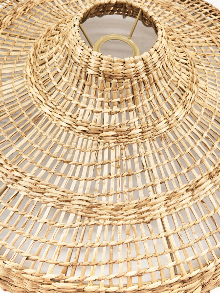 PANTALLA TEJIDA CÓNICA MARRON