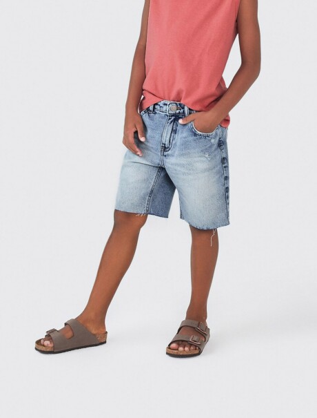 BERMUDA DE JEAN INFANTIL AZUL