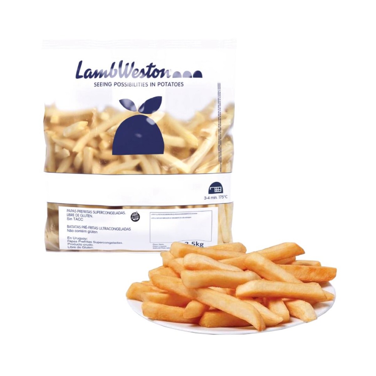 Papas fritas Corte Restaurante Lamb Weston - 2,5 kg 