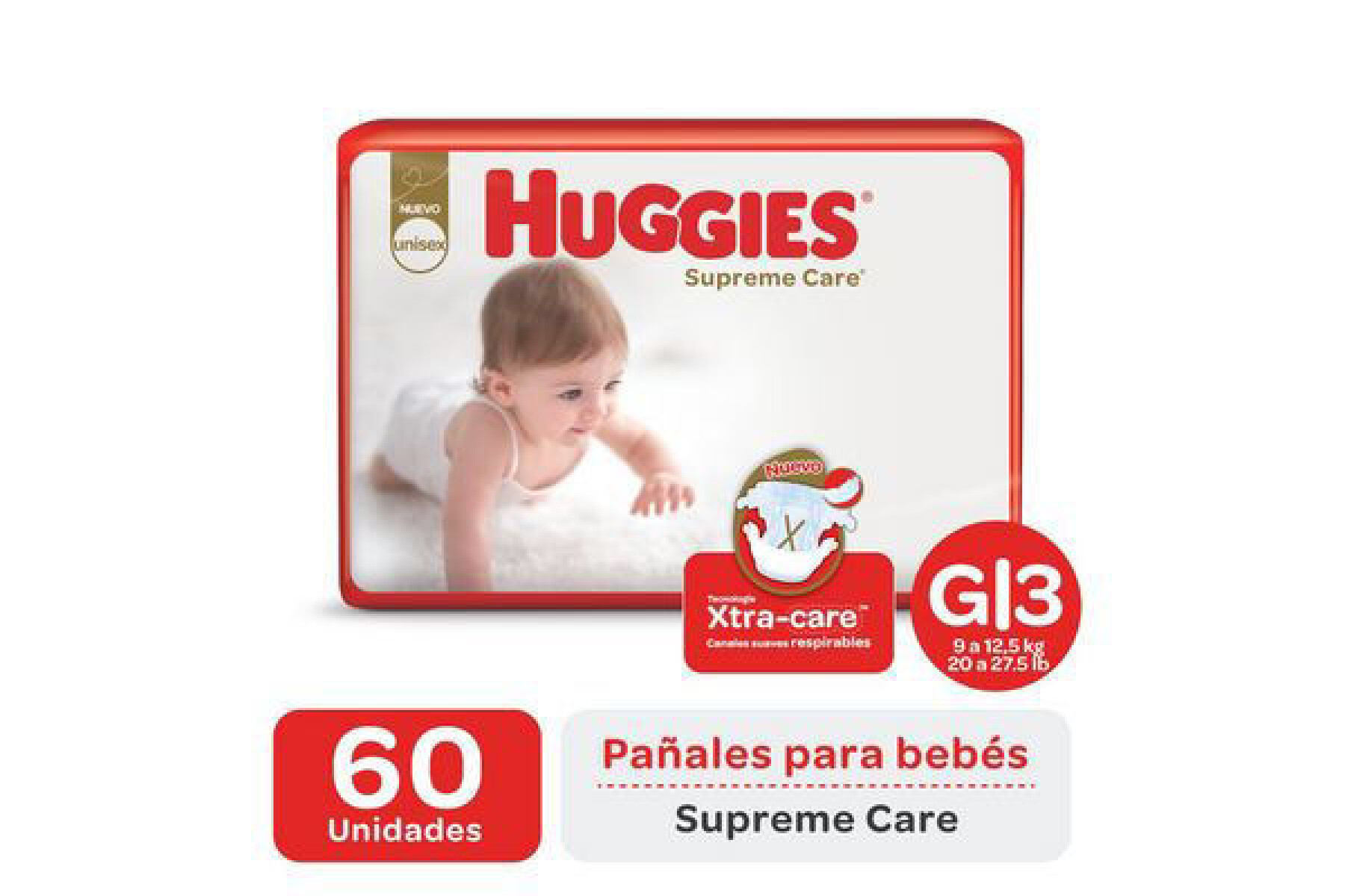 Pañales Huggies Supreme CareG3-50 