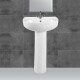 PEDESTAL PARA BACHA DE LOZA SANITARIA SAMITE BLANCO BRILLO BLANCO