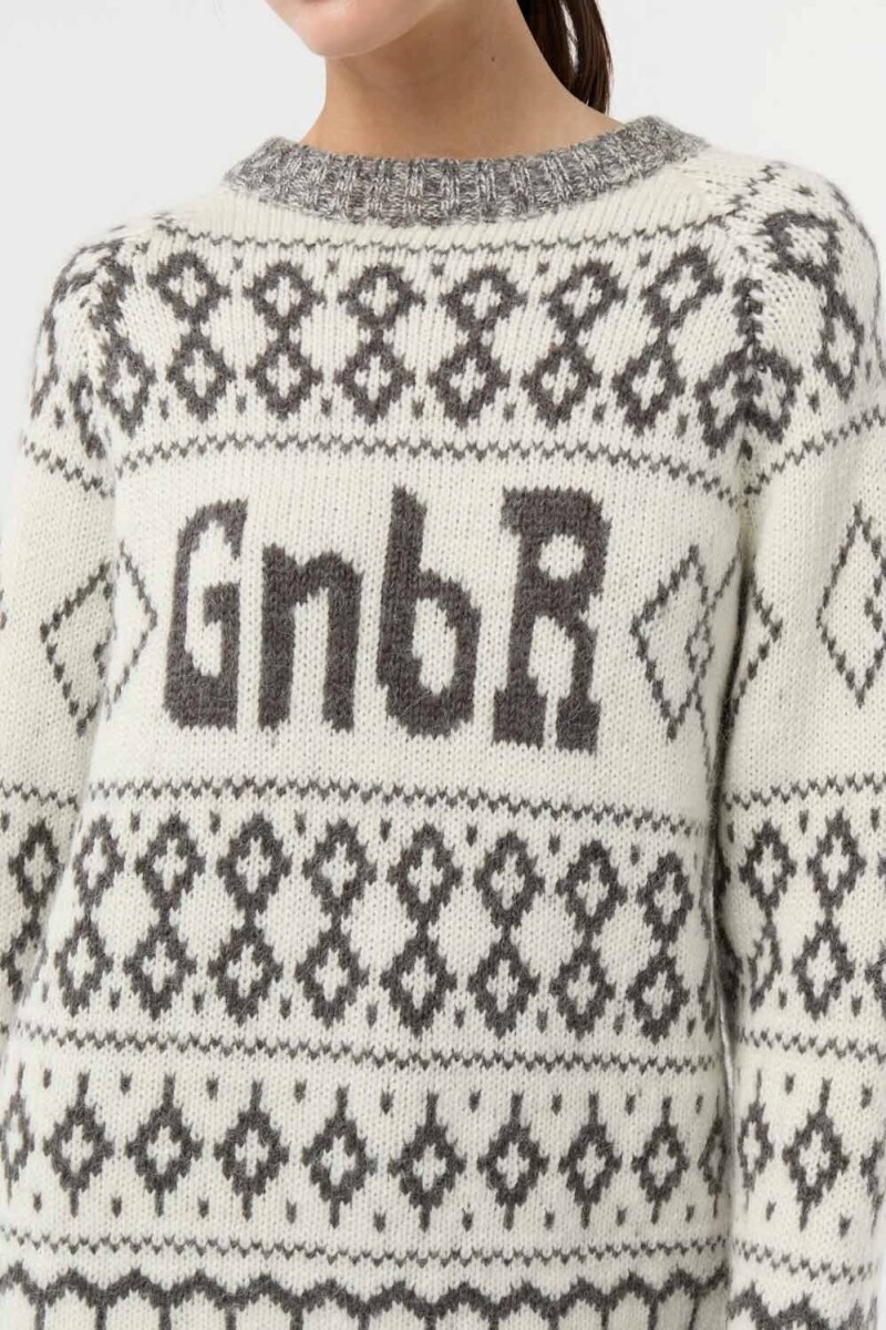 SWEATER EARL ROJO 2 Gris