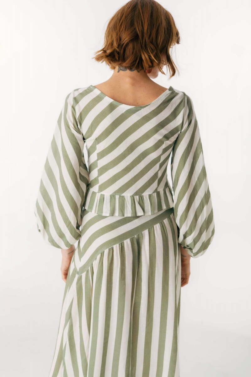Top Zeia Rayas Verde